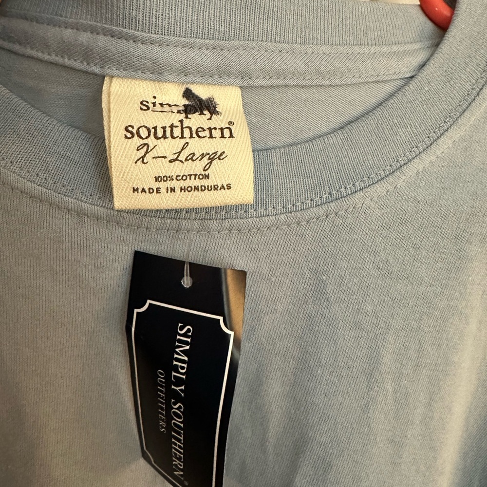 Simply Southern Sky Blue Long Sleeve Tee XL NWT - Picture 10 of 11